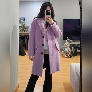 Women's Lilac Wool Coat Coach